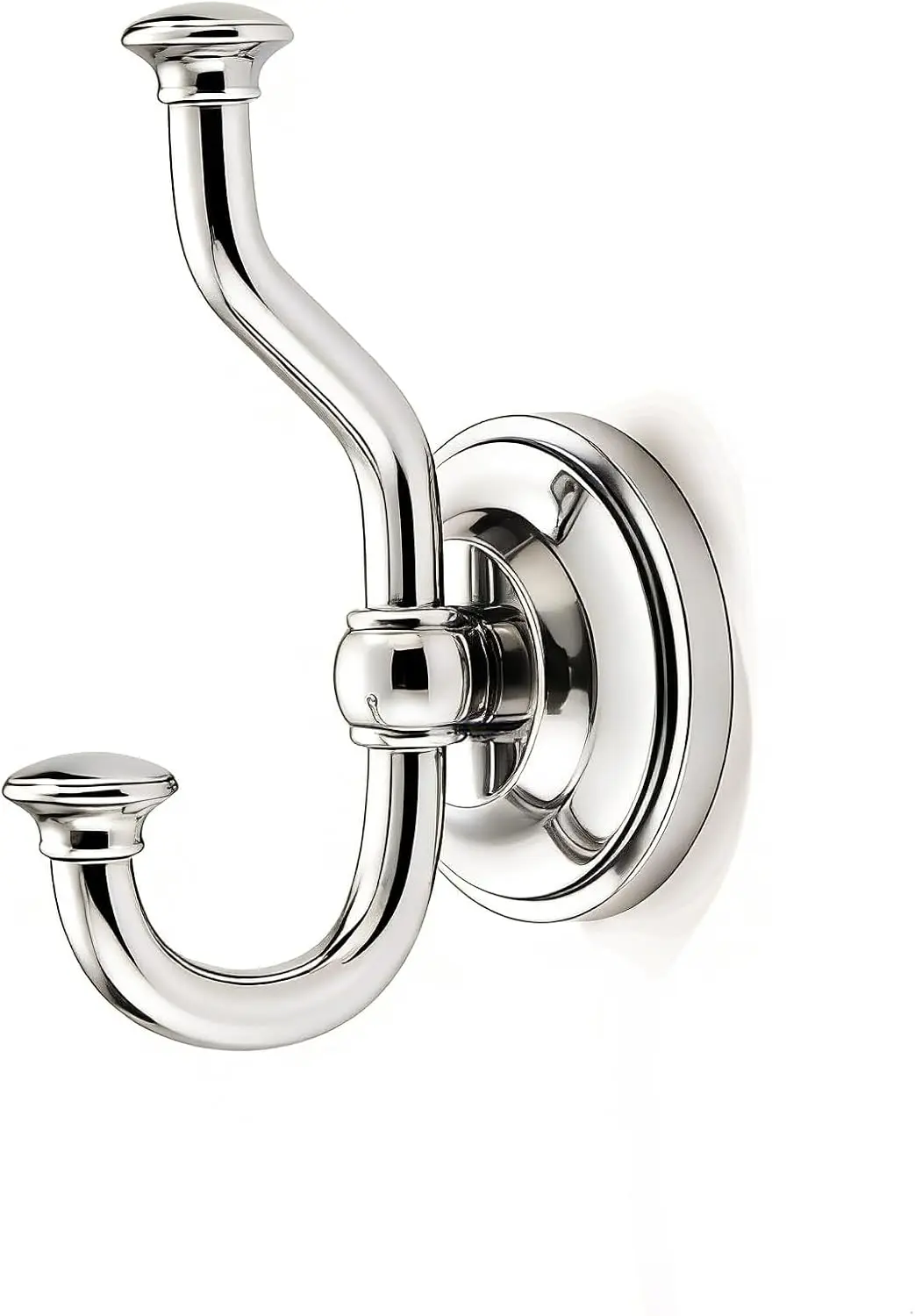 5 Pack 4-1/2 Inch Zinc Alloy Polished Nickel Towel Hooks
