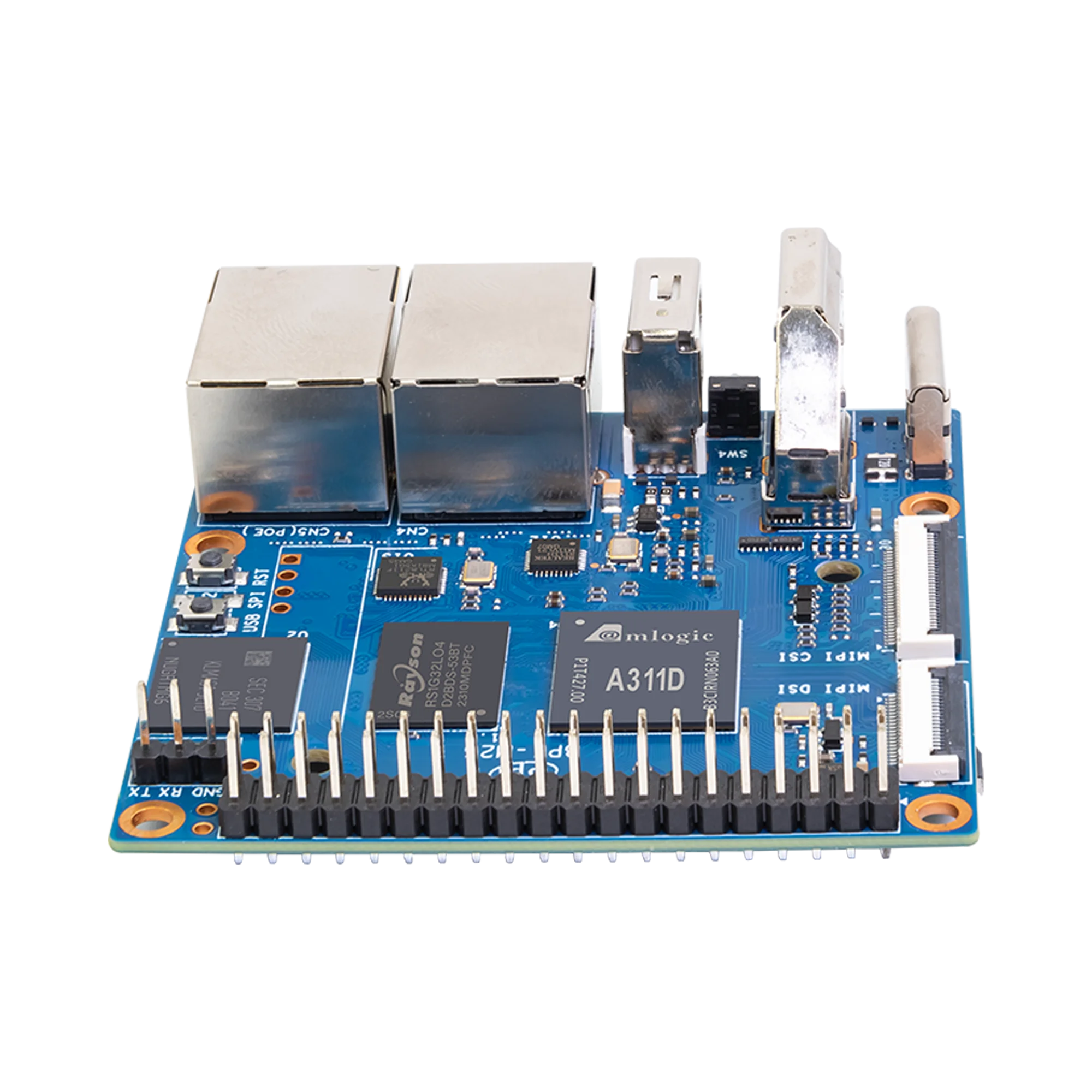 Banana Pi BPI-M2S SoC Amlogic A311D e S922X Hexa-core 4GB LPDDR4 RAM 16GB eMMC Video HDMI 2.1 4 kp60 OS Ubuntu Debian Android