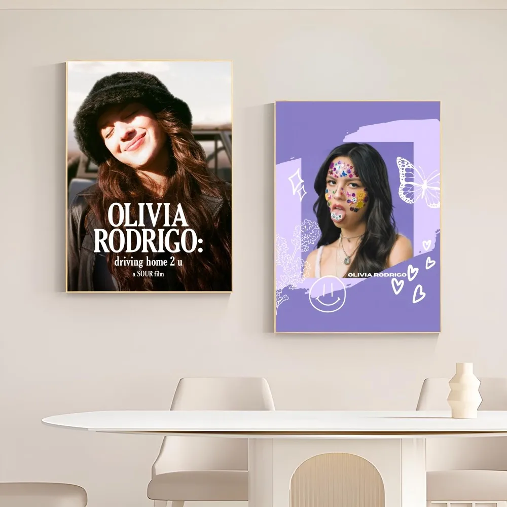 1pc Singer O-Olivia Cool R-Rodrigo Poster Good Quality Prints Vintage Room Home Bar Cafe Decor Aesthetic Art Wall Painting