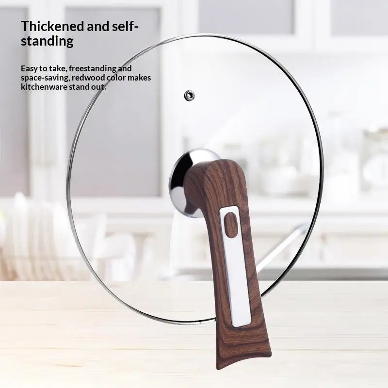 Standable Pot Lid Handle Heat Resistant,Stainless Steel Base For Home Kitchen Daily Cooking Use
