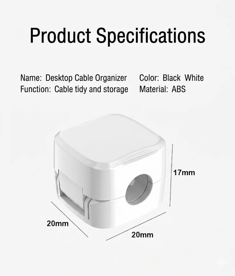 3pcs Cord Organizer Holder Magnetic Desktop Cable Clip Management Hidden Phone Charging Cord Holder For Kitchen Appliances