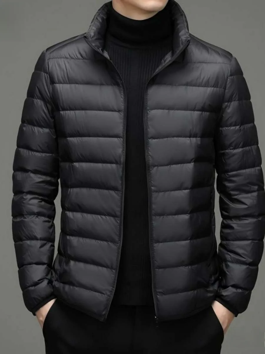 

Модная мужская легкая тонкая куртка с капюшоном, осенне-зимняя, на хлопковой подкладке, стеганая, быстросохнущая, дышащая