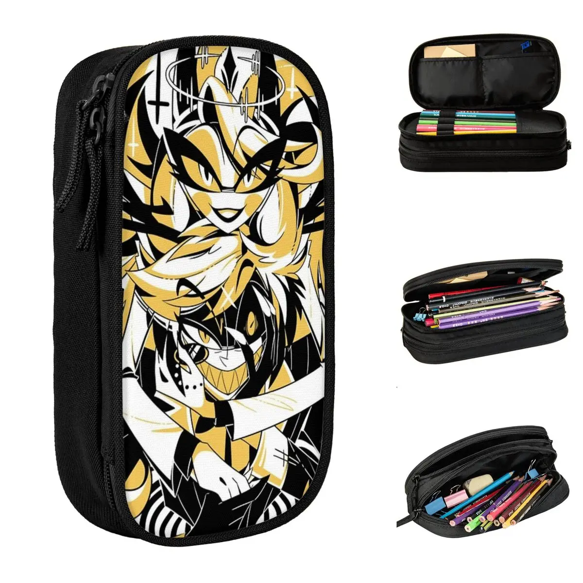 

Hazbined Pencil Case Hoteled Pencilcases Pen Box for Student Large Storage Bag School Supplies Gift Stationery