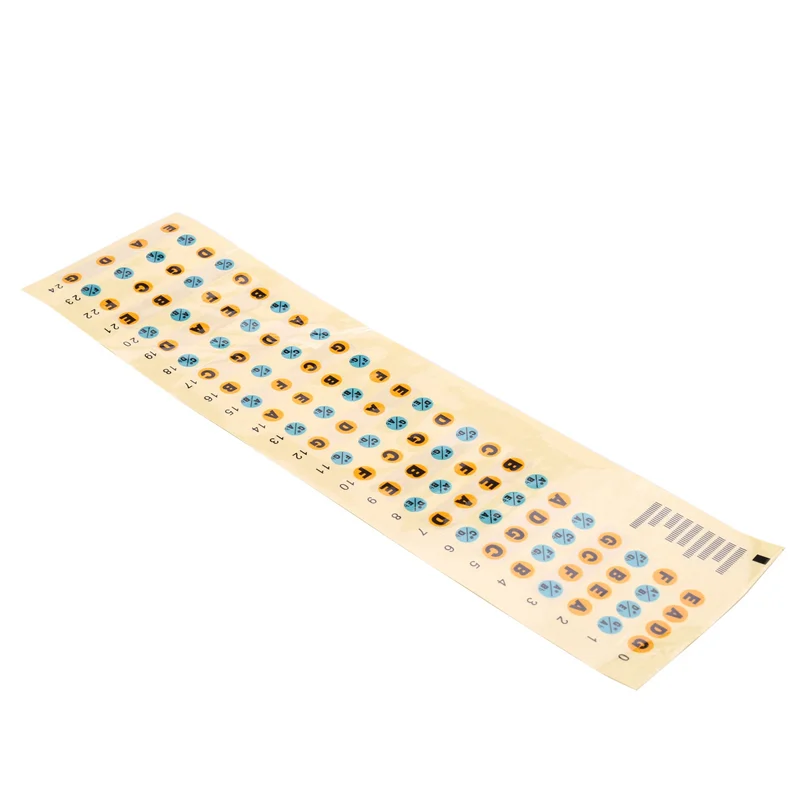 ABVL-3X наклейки для нот на гитарном грифе, лады на грифе, карта, наклейка для начинающих, обучающая практика (бага-многоцветный)