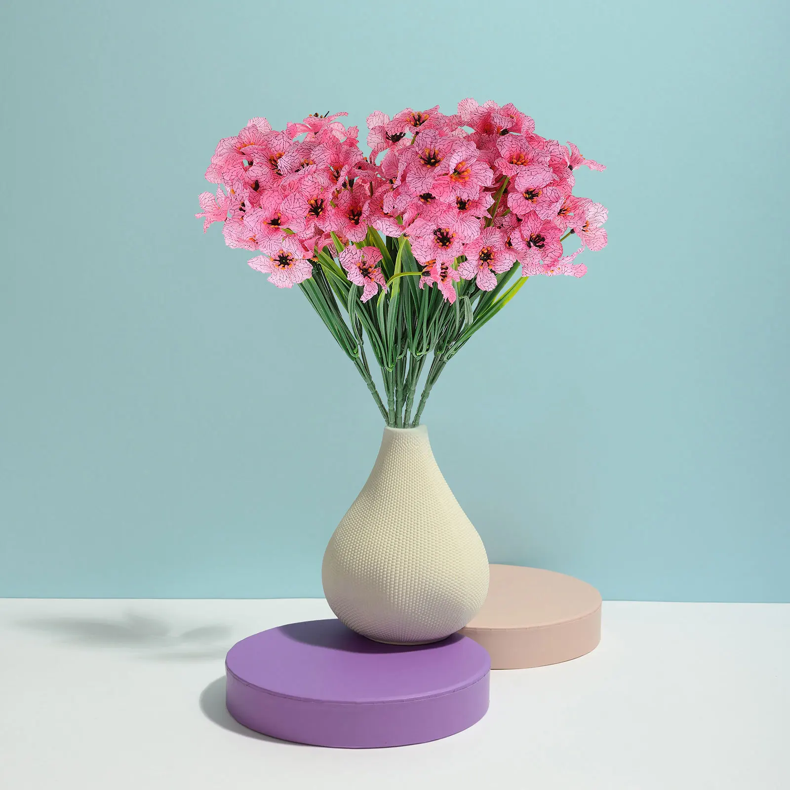 

6Pcs Fake Violet Bouquet Artificial Flower Arrangement Simulated Wedding Photography Prop Home Decoration Violet Bouquet