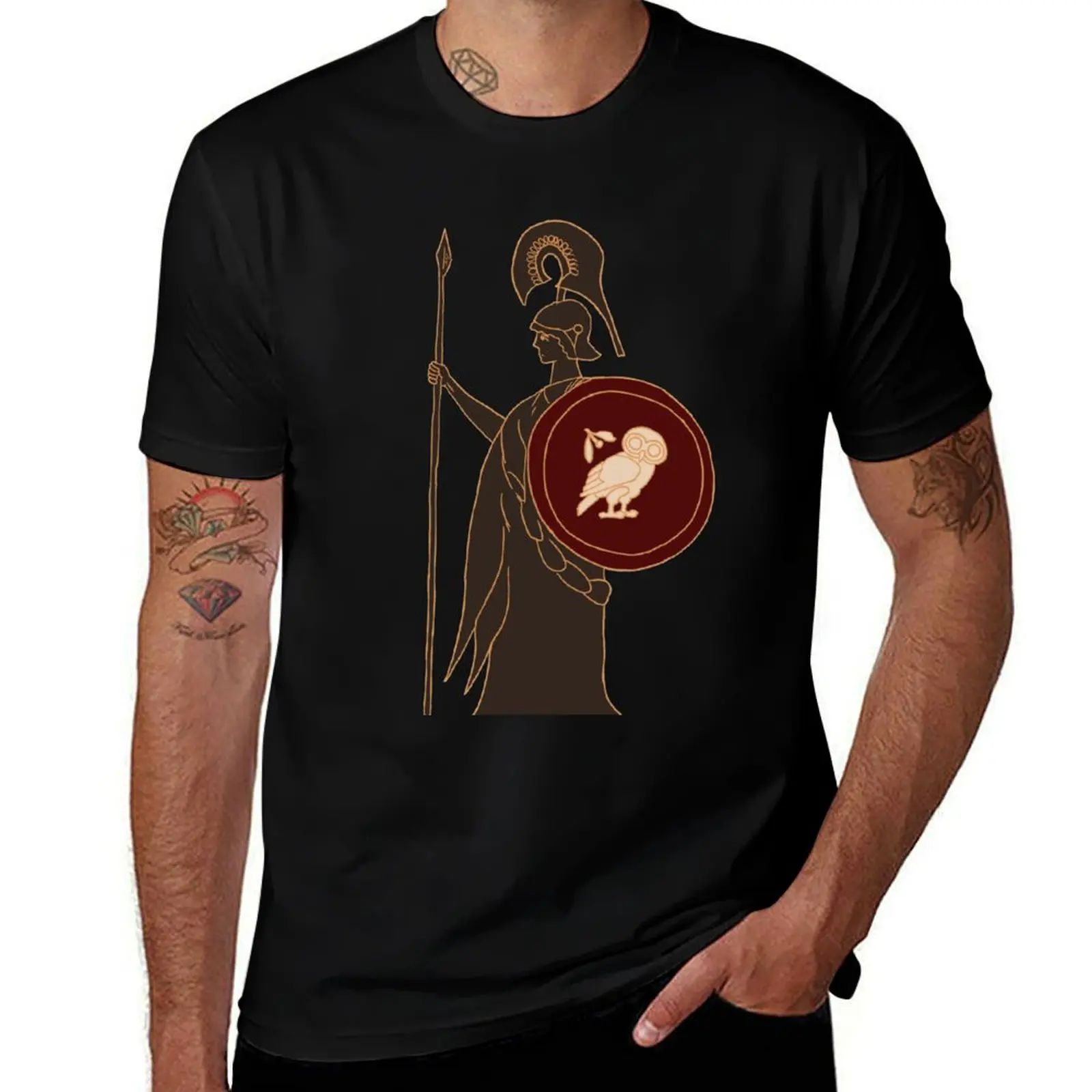 Athena - God of Wisdom and Strategy T-Shirt mens graphic t shirts T-Shirt