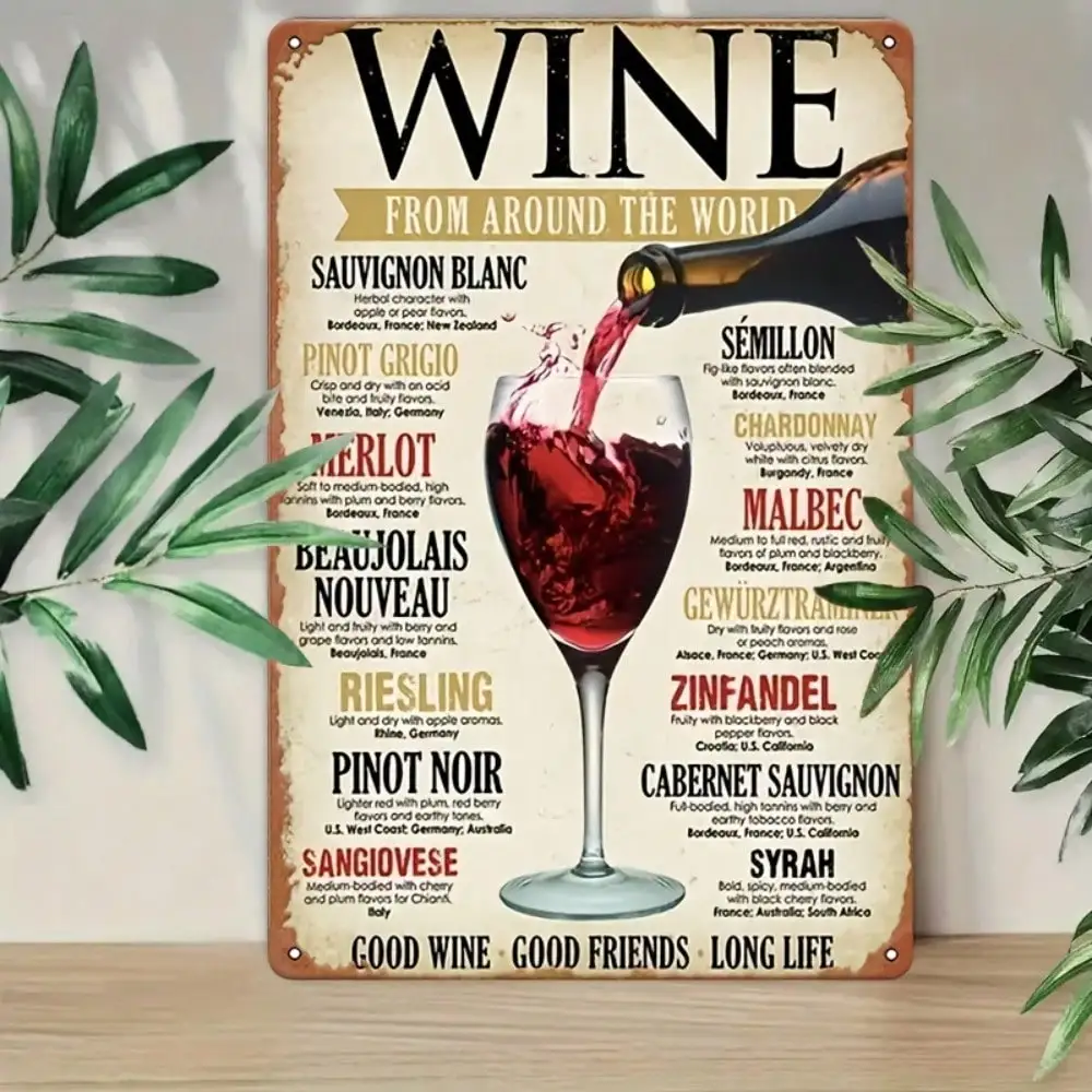 Metal Wine Sign Wal…