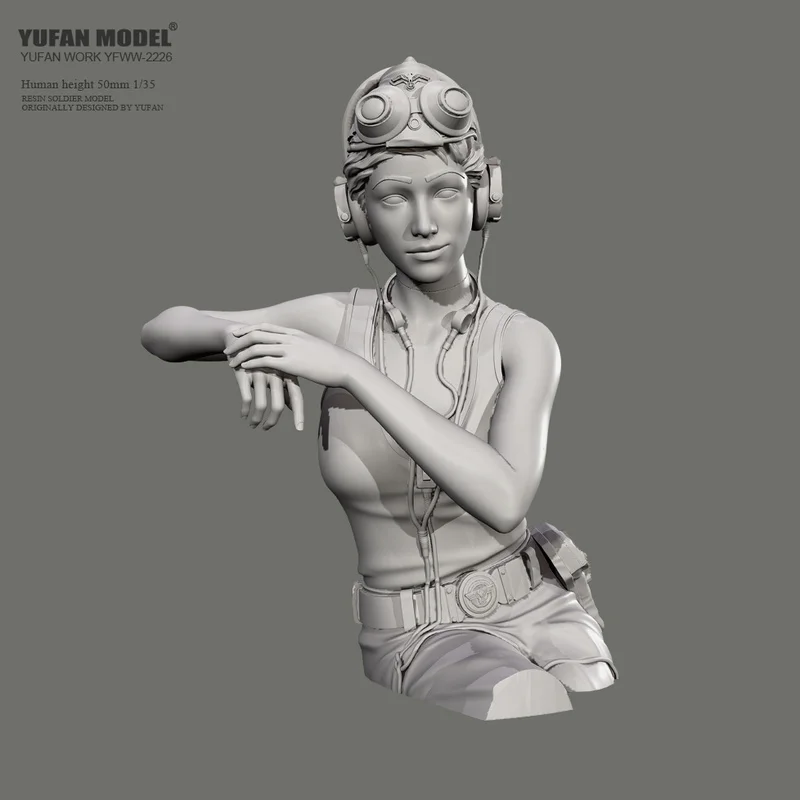 1/35 수지 3d 인쇄 마이크로 화이트 모델 키트 여성 군인 No.5 탱크 스토리 조립되지 않은 도색되지 않은 건물 건설 장난감