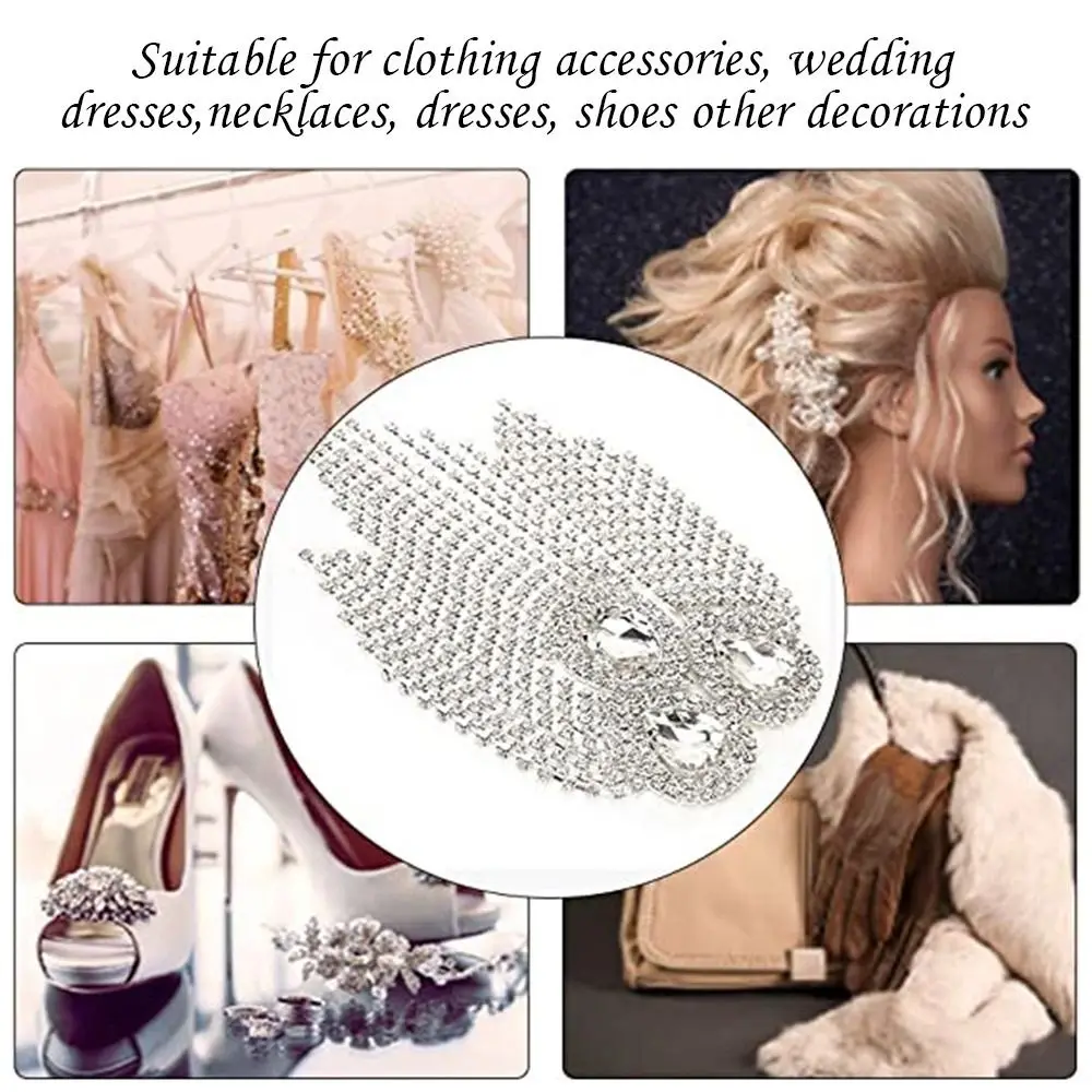 เข็มกลัดโซ่ยาวประดับพลอยเทียมลูกปัดเข็มสำหรับเสื้อผ้าผู้ชายและผู้หญิง