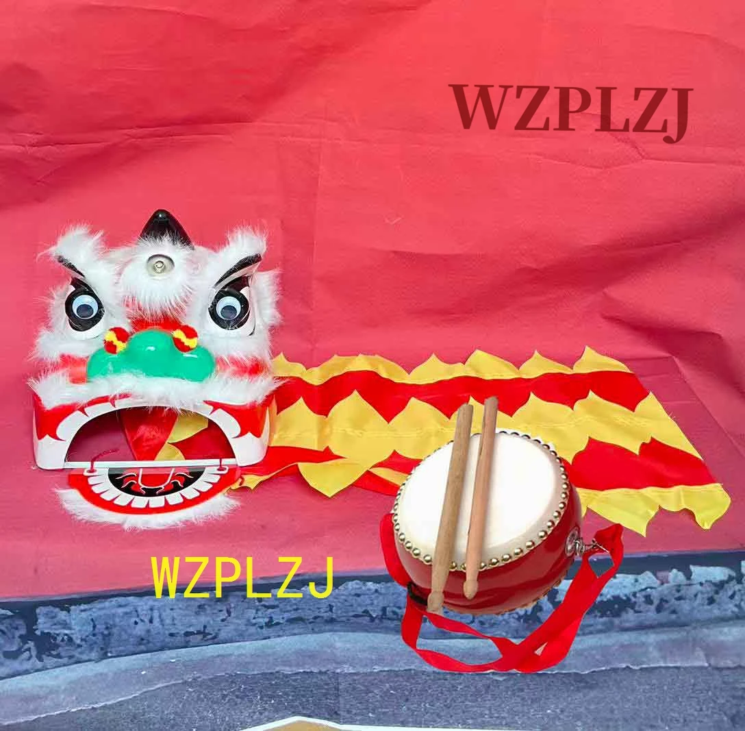 

Костюм для танца китайского льва, 12 дюймов, для детей 3-5 лет, реквизит для выступлений, игр, вечеринок, карнавалов, спортивных мероприятий, уличных парадов, маскот