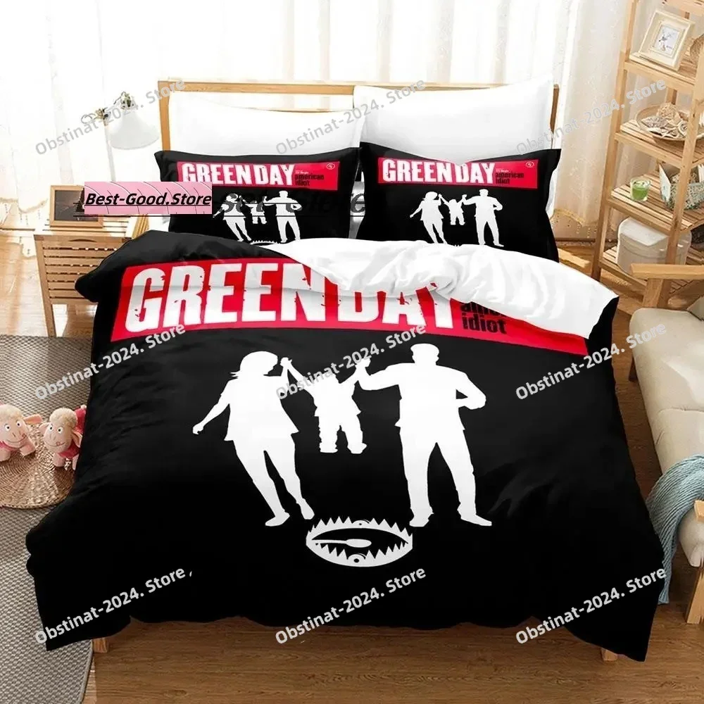 Green Day ' AMERICAN IDIOT Bedding Set Single Twin Full Queen King Size Bed Set Aldult Kid Bedroom Duvetcover Sets Bed Sheet Set