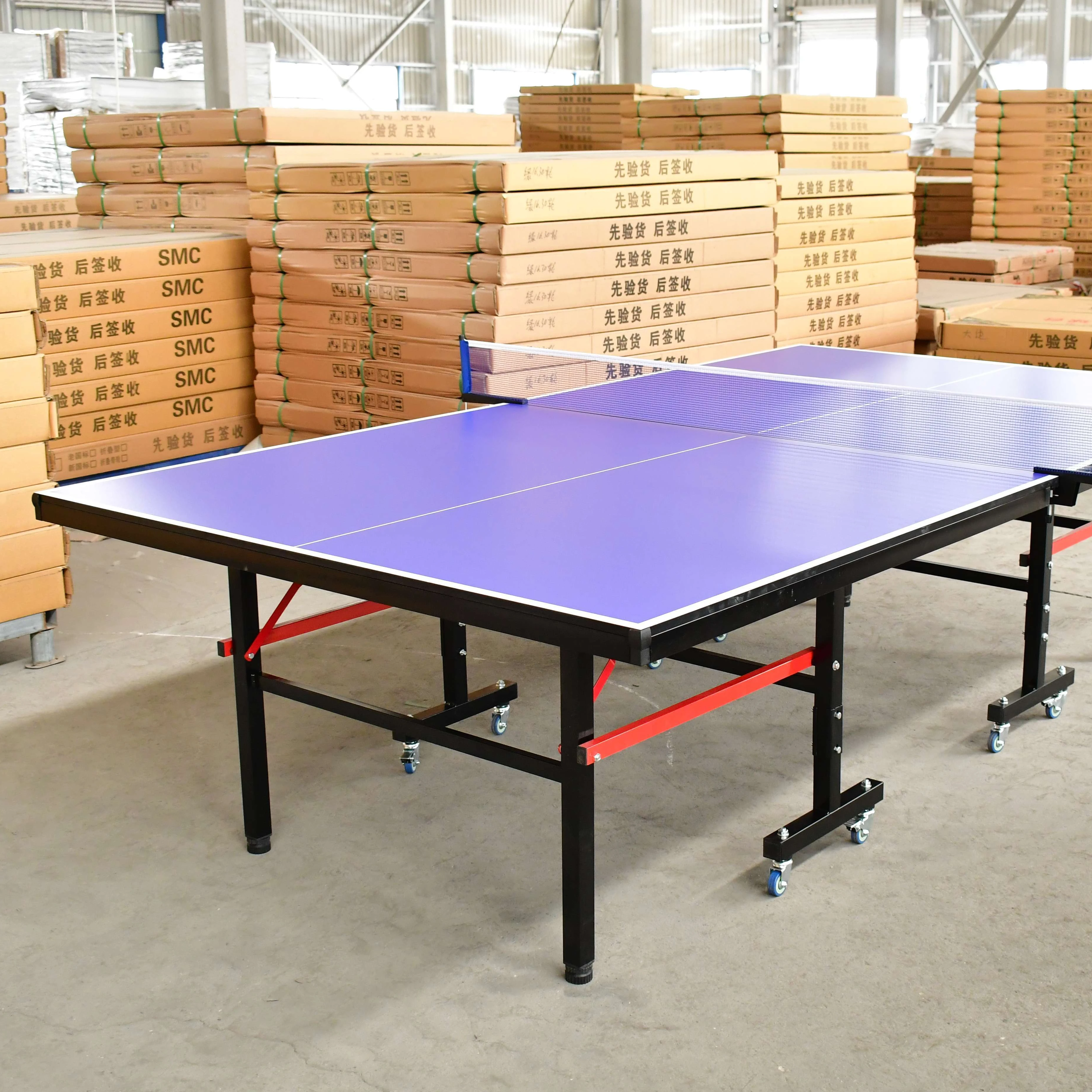 HDF Hot Sale Good Quality Table Tennis Table Folding And Movable Indoor 15mm Pingpong Tables