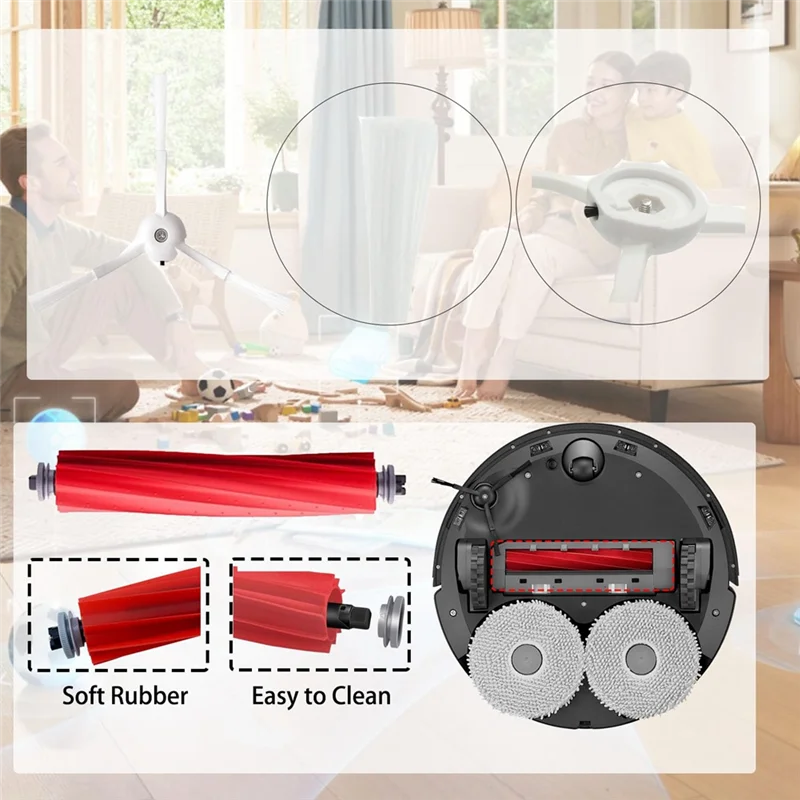 【تسوق الآن】لقطع غيار أسطوانة الفرشاة الرئيسية Roborock QR798 QV35A لمتانة أكبر