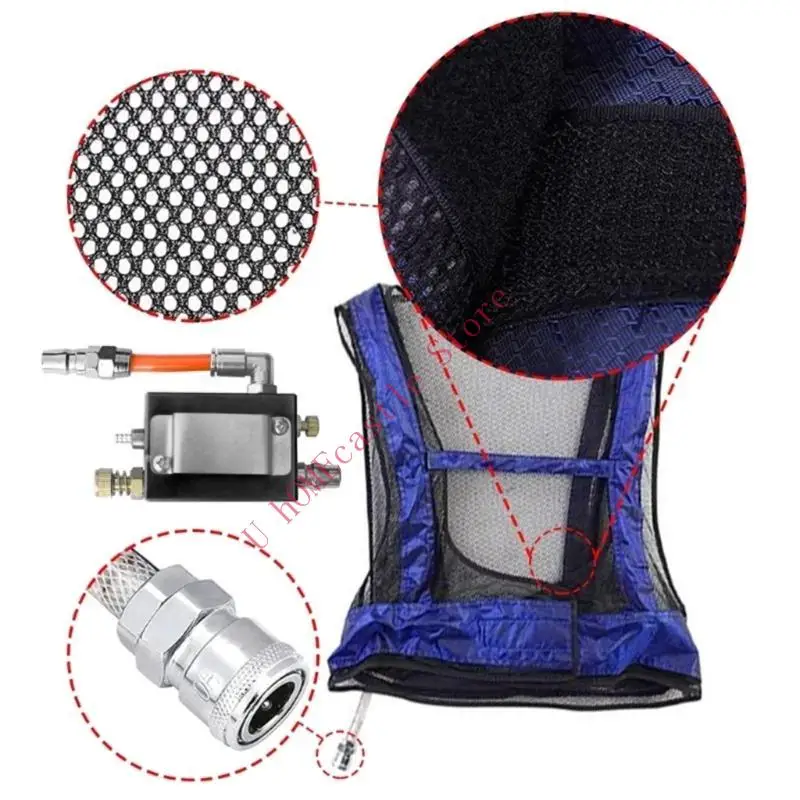 63HF Vortexes Tube Cooling Set With Welding Steel Air Compressor For Manufacturing Worker High Temperature Work Environment