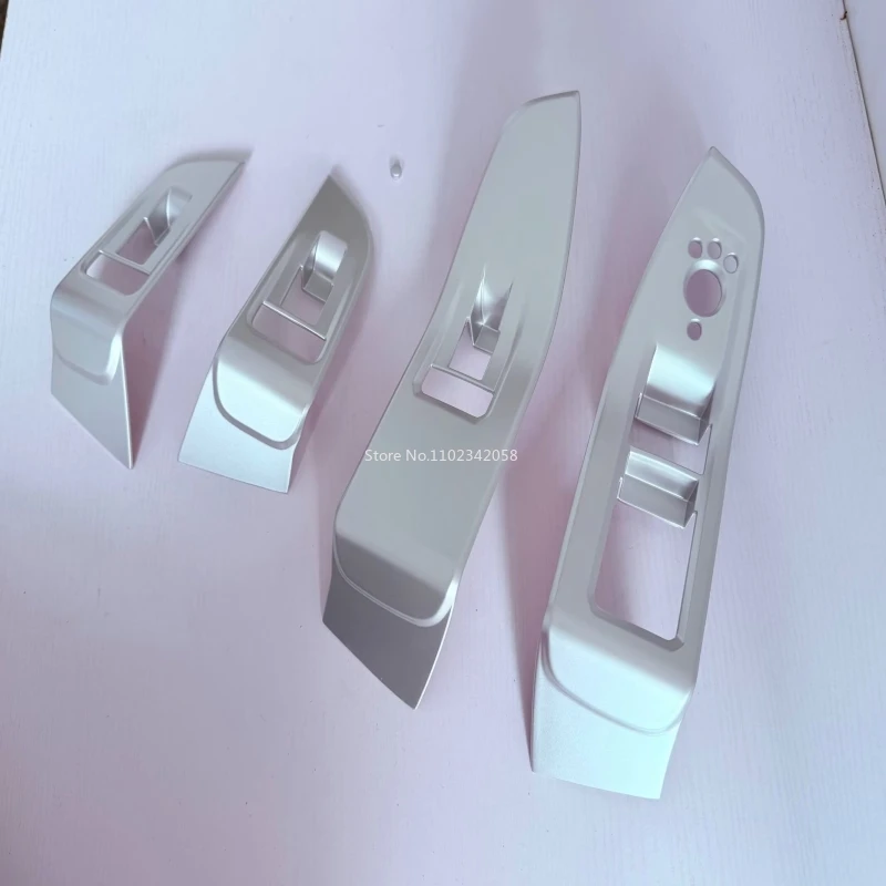 LHD لسيارة جيب جراند شيروكي 2024 2025 نافذة الكربون ارتفاع الزجاج رفع التبديل لوحة أزرار مسند الذراع غطاء الكسوة الملحقات الداخلية #3