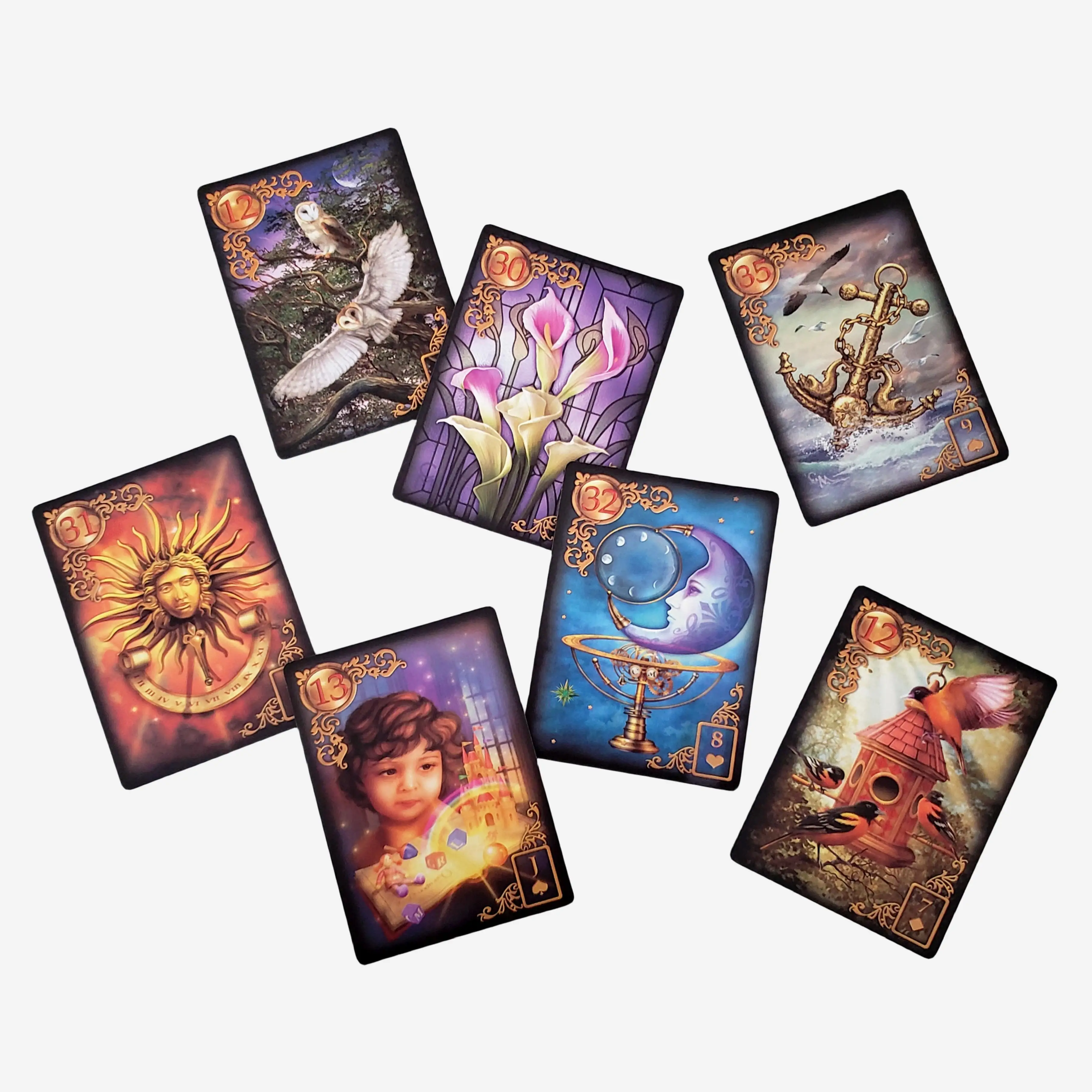 Gilded Reverie Lenormand Oracle 47pcs/set Fate Divination Card Board Game For Adult Children Entertainment Game Holiday Party