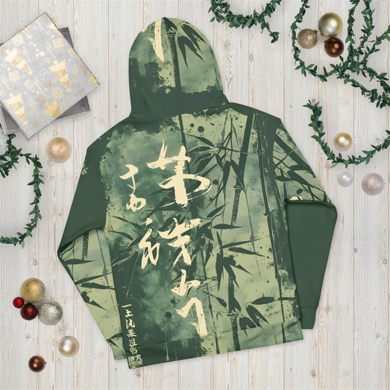 Harjauku Japanese Style Graffiti Art Men's Oversized 3D Hoodies Sportswear Long Sleeves Oversized Hooded Sweatshirts Pullovers