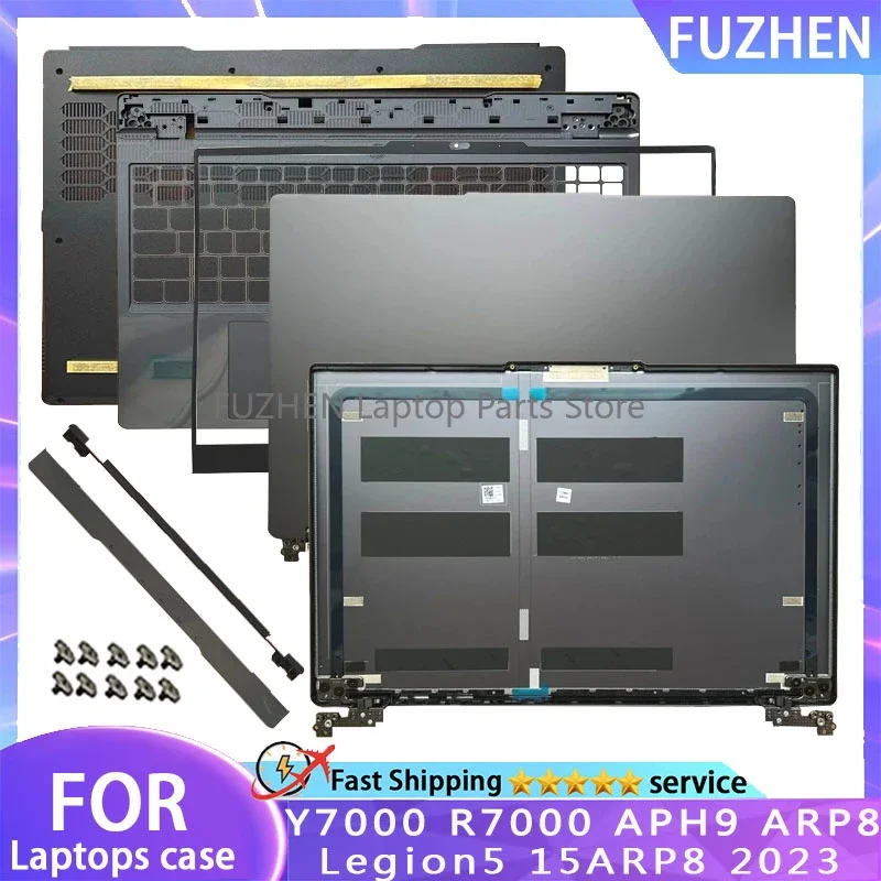 

New For Lenovo Y7000 R7000 APH9 Legion5 15ARP8 2023 Notebook LCD Back Cover Front Frame Hinges Palmrest Bottom Accessories