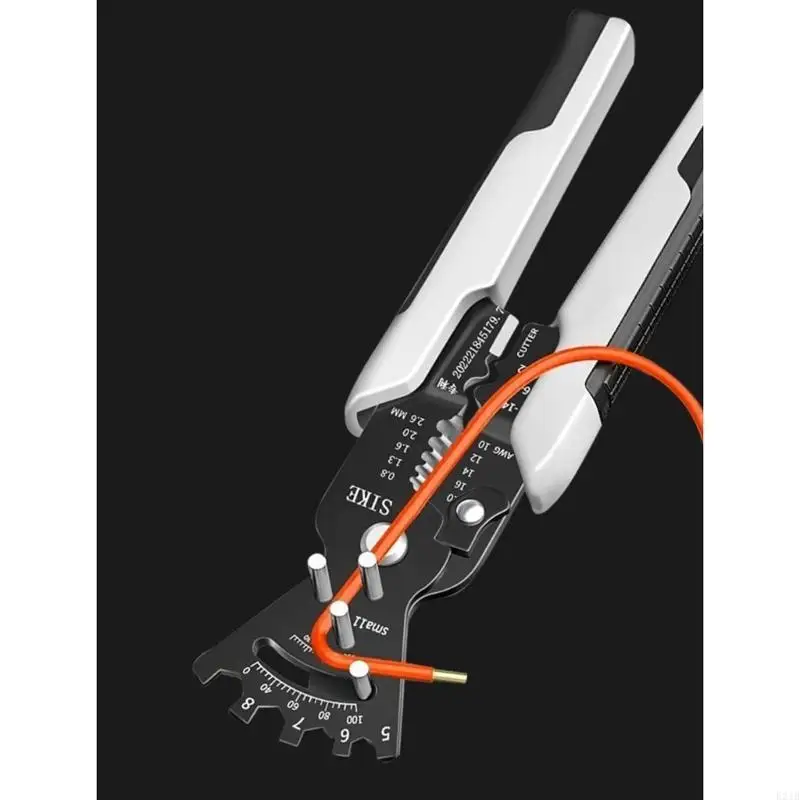 E21B Cable Crimping Tool Wire Stripper Automatic Cable Crimping Cutter Multipurpose