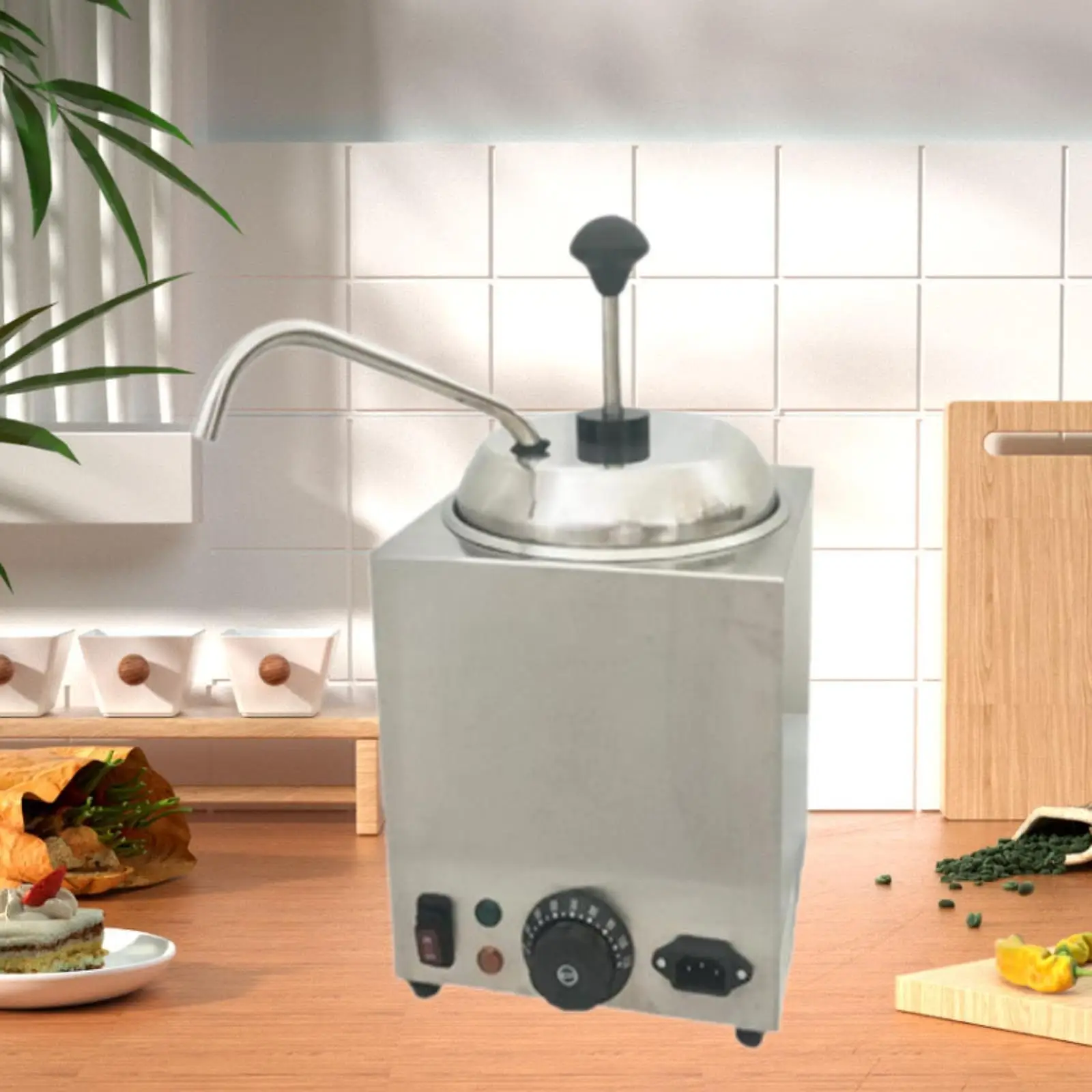 موزع جبن ناتشو الكهربائي، موزع جبن كهربائي احترافي لتدفئة الحلوى للمنزل #1