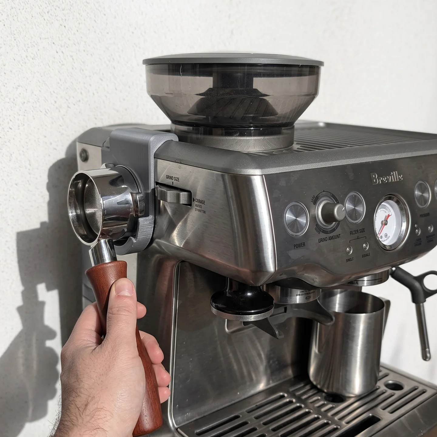 Portafilter holder accessory for Breville Barista Express/Infuser/Pro