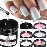 BORN PRETTY 225g Gel duro para extensión de uñas blanco lechoso Gel constructor de construcción desnudo Gel de refuerzo autonivelante para uñas
