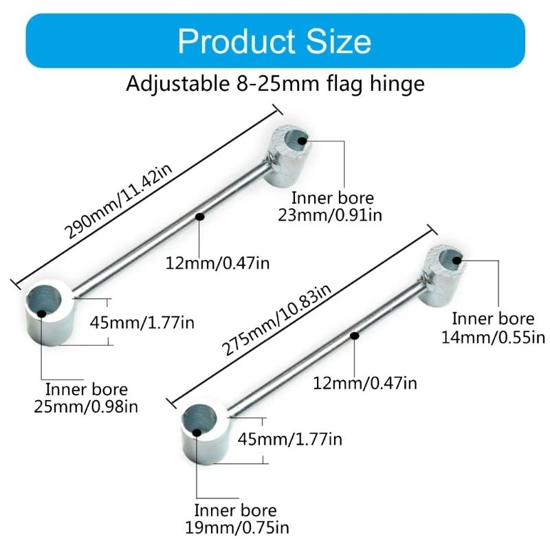 2x Adjustable Double Head Wrenches 14mm-19mm+23mm-25 Suitable For Multiple Tasks