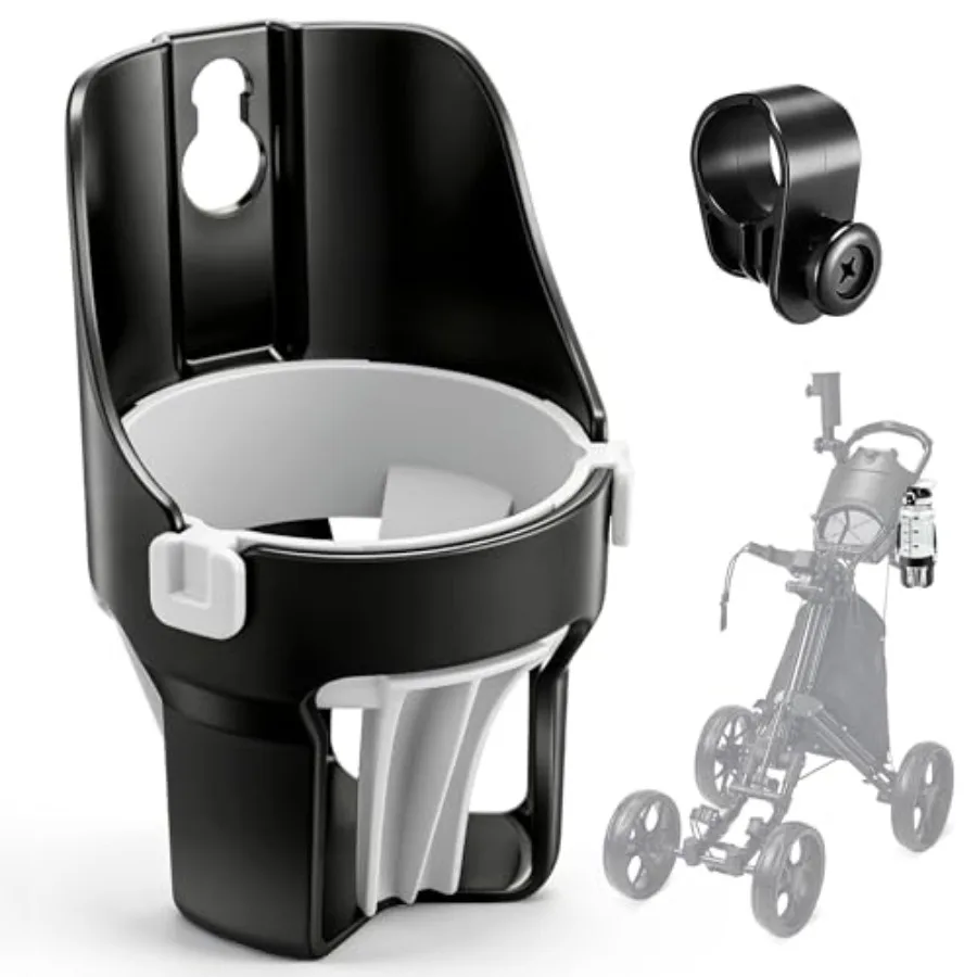 

Golf Push Cart Cup Holder, Super Large Capacity, Fits Up to a 40oz Bottle, Universal Heavy Duty Golf Push Cart Accessories 2 Pa