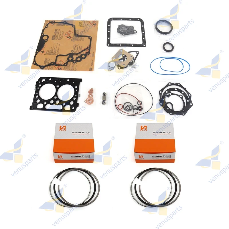 

For Kubota Z402 Piston Ring + Full Head Gasket Set Kit 64*2HK+1.5+3 Engine Overhaul Rebuild Kit