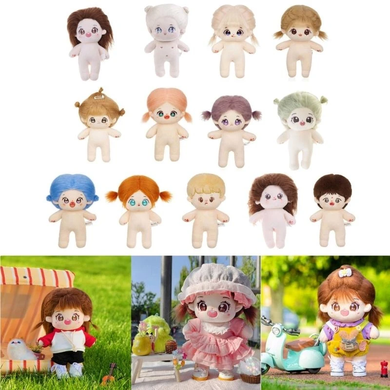 Y4QA 8 ’’ファッションリボーンは、髪の子供と一緒に人形のようなぼろきれのようなラグドールを収集可能な人形ギフト