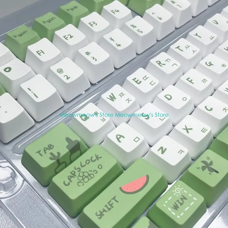 W91A Ergonomic XDA /OEM Keycaps Korean Keycaps for 61 64 68 75 98 104 108 Keyboard Enthusiasts Keycaps for Improve Typing