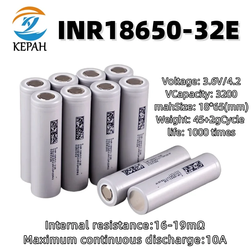 DMEGC INR18650-32E 18650 Battery 3.2Ah 3.7V 10A Low-Impedance Rechargeable Cell – Stable Discharge for High-Performance Devices