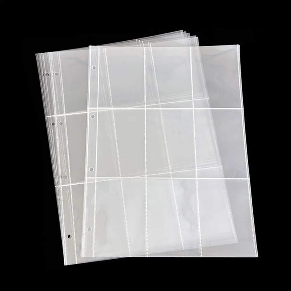 A4 Transparent Photo Album Refill Binder Single-Sided Inner Insert Pages Protectors Die Pictures Postcard Archival Photo Sleeves