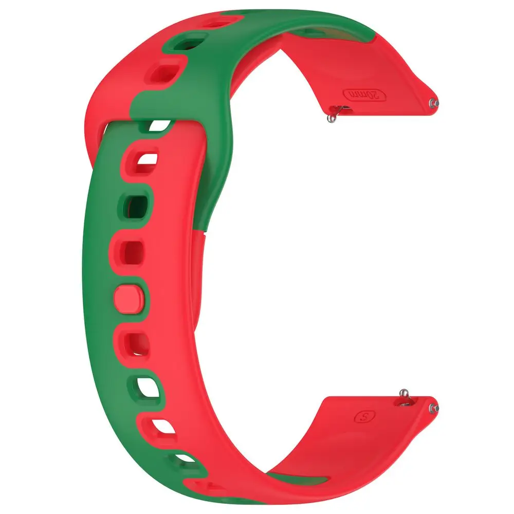 สายซิลิโคน + แก้วสําหรับ Samsung Galaxy นาฬิกา 7 6 5 4 40 มม.44 มม.2 สีกีฬา 20 มม.สําหรับ galaxy 7 6 Correa