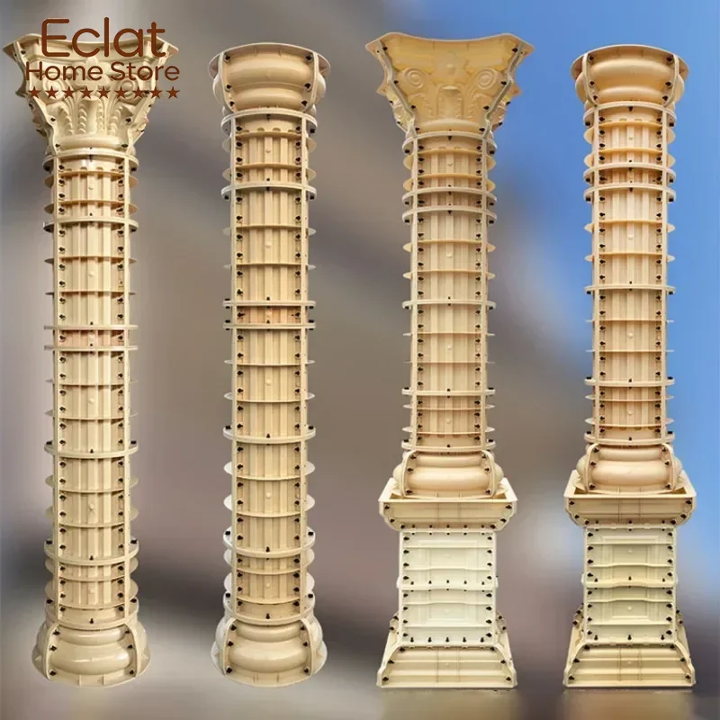 European-style Roman Column Head and Foot Mold Villa Outdoor Garden Gate Fance Thickened Concrete Column Cap and Foot Mold b