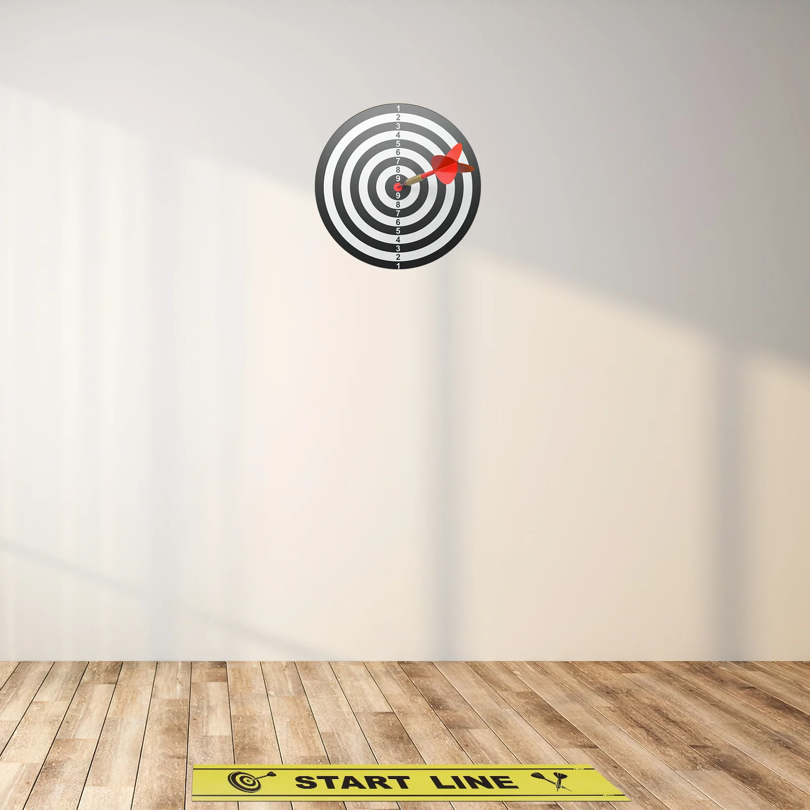 

1 Sheet Dart Game Floor Marker Throw Line for Fair Gameplay Party Game Accessories Throw Notice Line Throwing Ground Marker