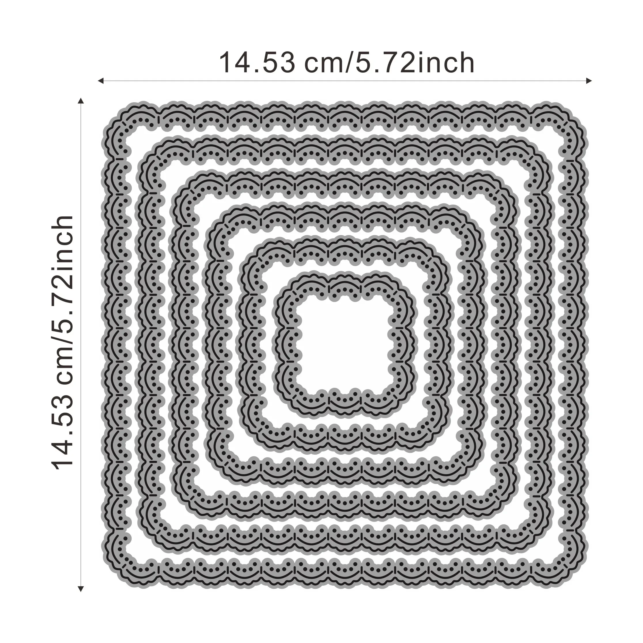 Metal Cutting Dies doily edge essential square die cut  For DIY Scrapbook Cutting Die Paper Cards Embossed