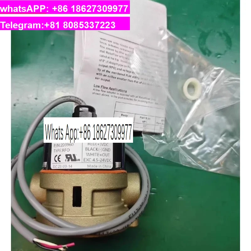 Water Flow Meter Compatible with Gems Model 203960, Turbine Flow Sensor for Liquid Flow Measurement