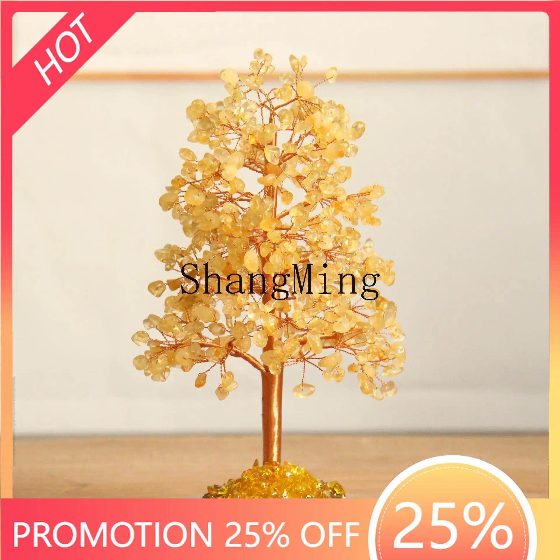 

DSA natural crystal agate flake bottom cash tree craft gift Christmas tree ornament