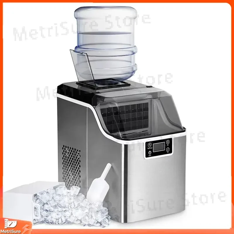 Automatic Mini Ice Maker 30kg/24H Fast Ice Production Cube Ice Maker for Home Office Bar Portable Countertop