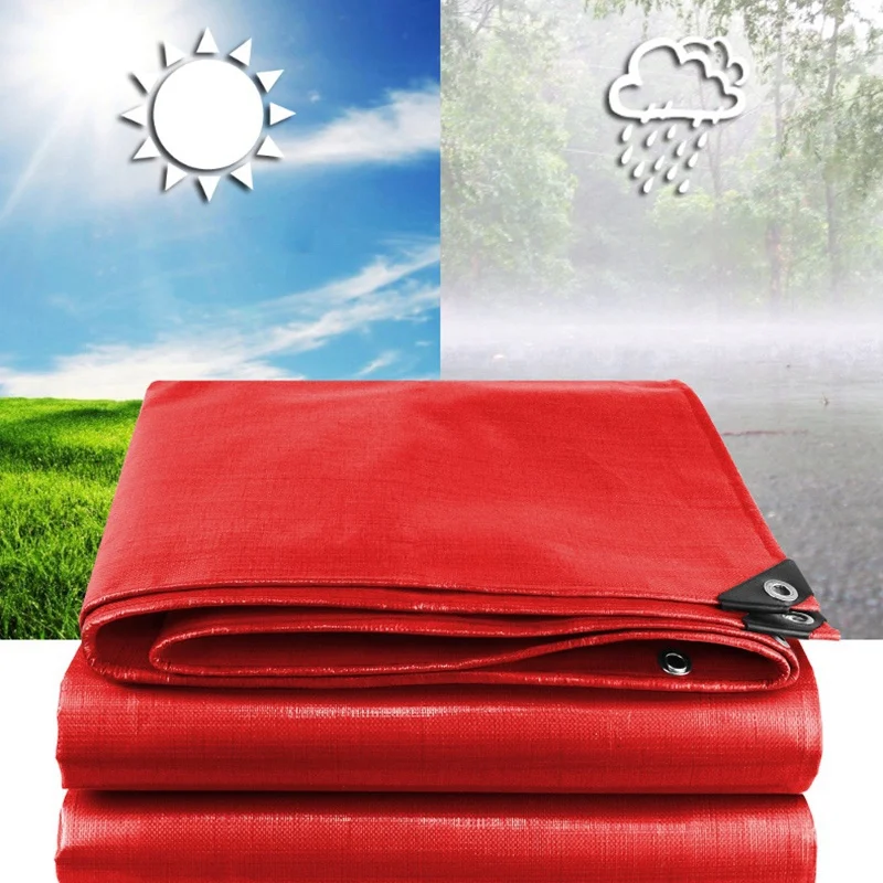 180GSM Red PE Tarpaulin Waterproof Polyethylene Light Weight Roof Cover Poly Tarp Blue PE Tarp Sheet