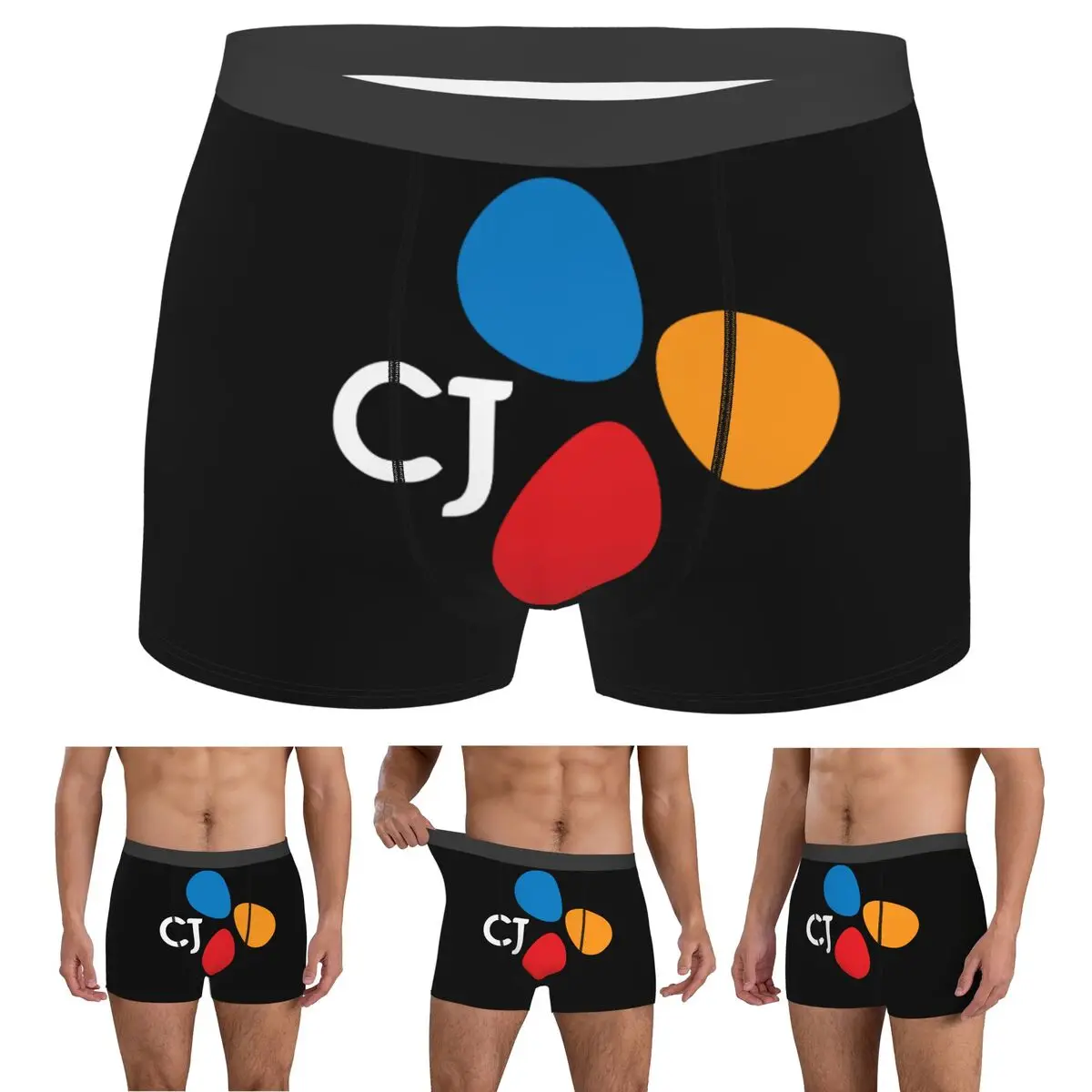 

Boxer Underpants Shorts CJ Entertainment Logo Panties Male Breathable Underwear for Homme Man Boyfriend Gifts