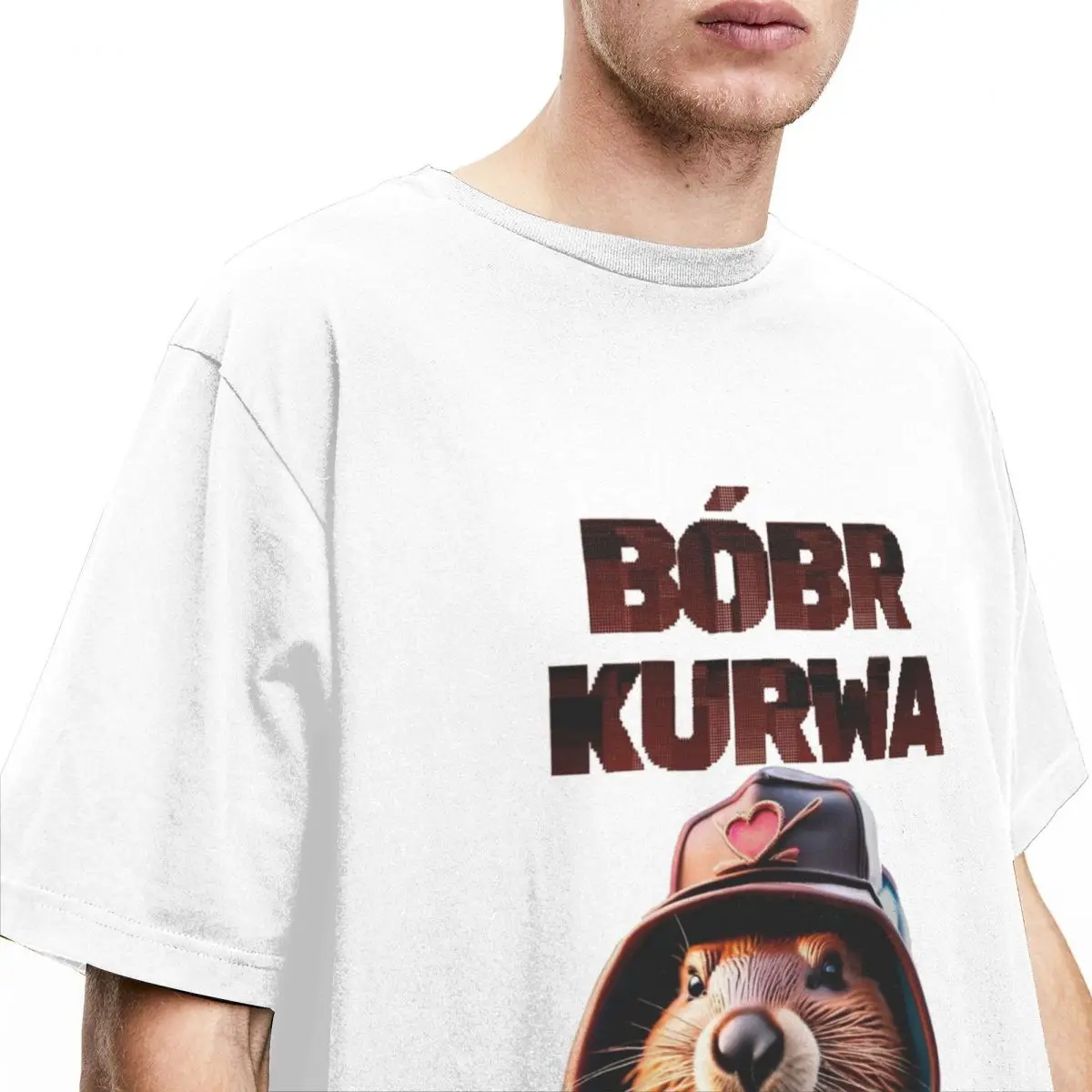 Men Women Bobr Kurwa Meme Beaver T-Shirt Merch Vintage 100% Cotton Cool Beavers Bober Animal T Shirts Tee Clothing Original