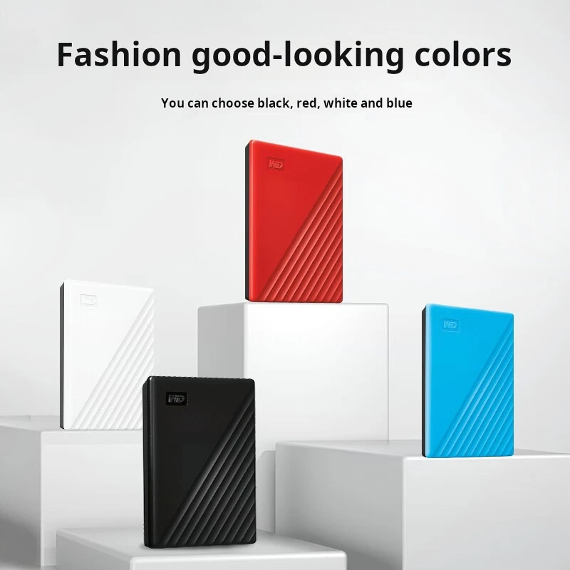 Disco rígido portátil Western Digital (WD) de 4 TB, USB 3.0, série My Passport, disco rígido mecânico de 2,5 polegadas, dispositivo externo