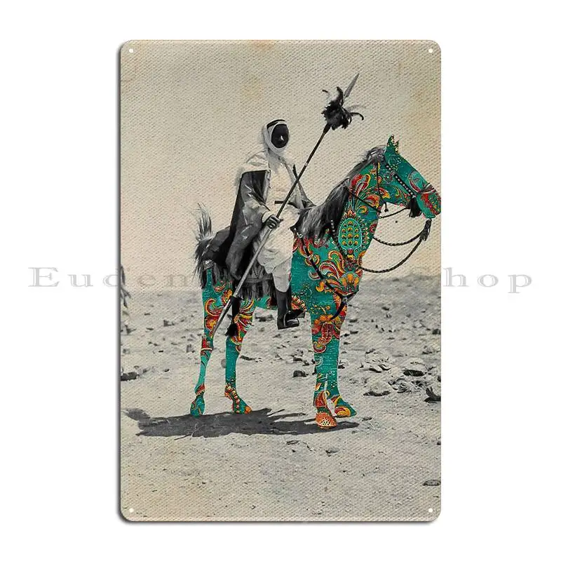 Arabian Man Metal Sign Wall Cave Cinema Mural Garage Character Tin Sign Poster
