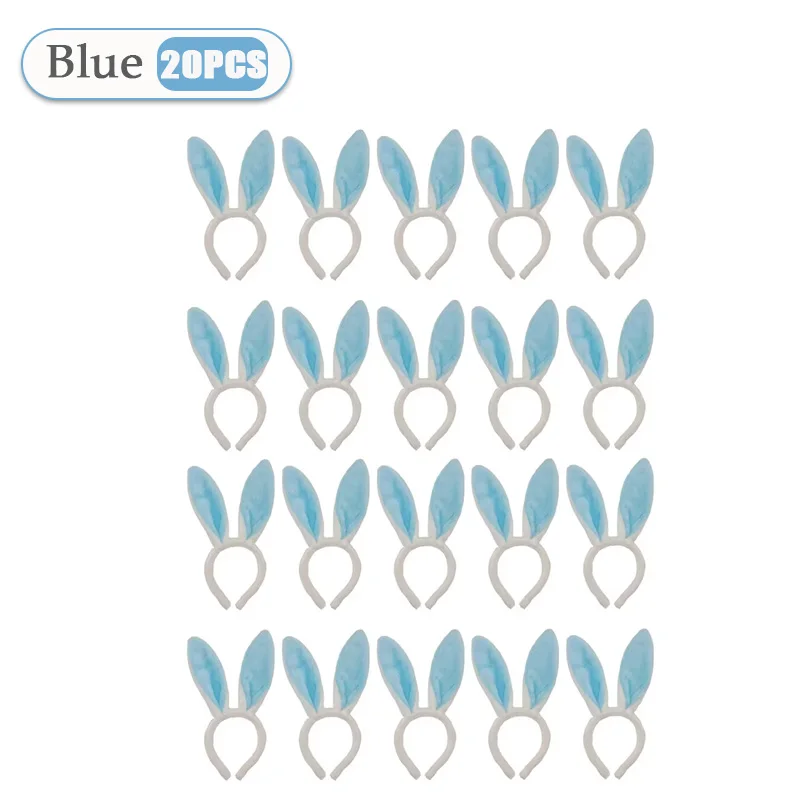 1-20PCS Pink Rabbit Ear Headbands Cute Plush Bunny Ears Hairband Easter Decorat Costume Party Cosplay Hair Hoop Hair Accessories image 3