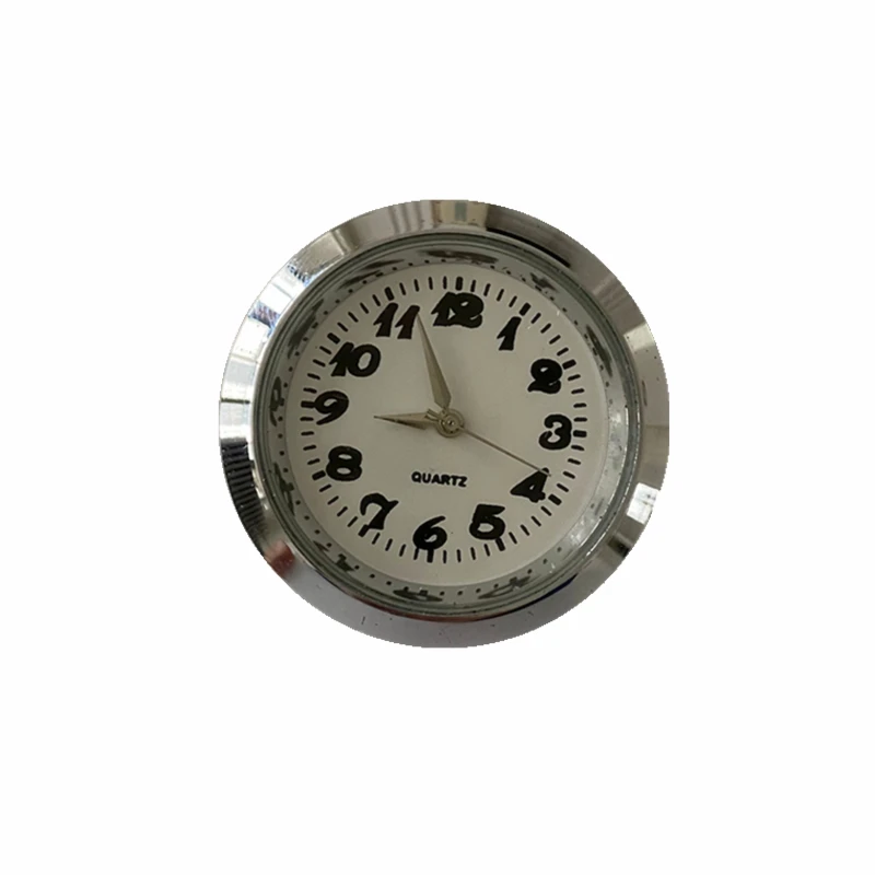 36MM Clock Insert Silvery Trim Built-in QUARTZ CLOCK FIT-UP Insert with Arabic or Roman Numerals Customized