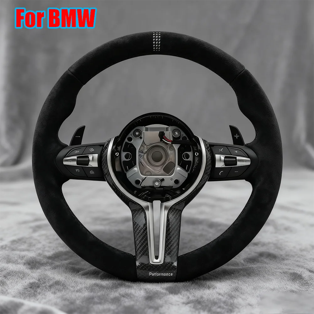 Carbon Trim M Sport Steering Wheel for BMW CS Style With Alcantara F10 F20 F21 F22 F30 F31 F32 F36 M2 F87 M3 F80 M4 F82 F15 F16