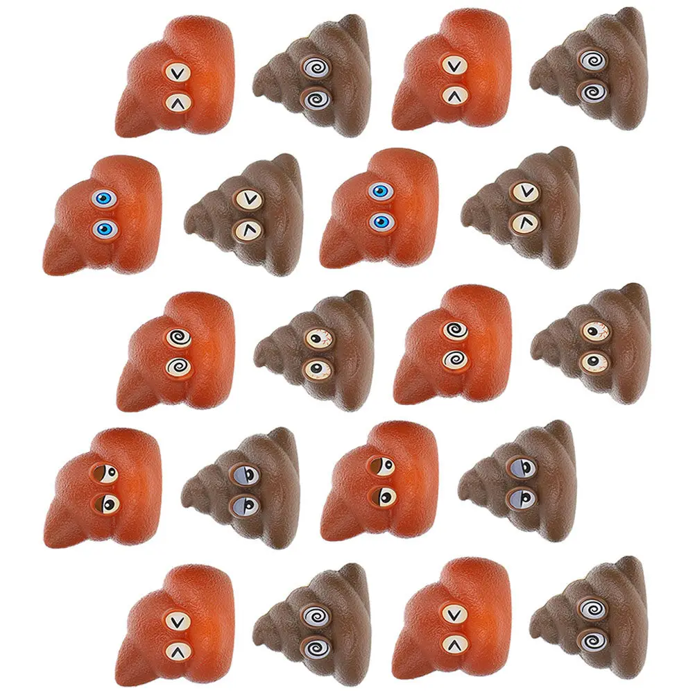 

20Pcs Realistic Fake Poop Prank Props Lifelike Bathroom Bedroom Kitchen Pool Party Halloween April Fool's Funny Tossing
