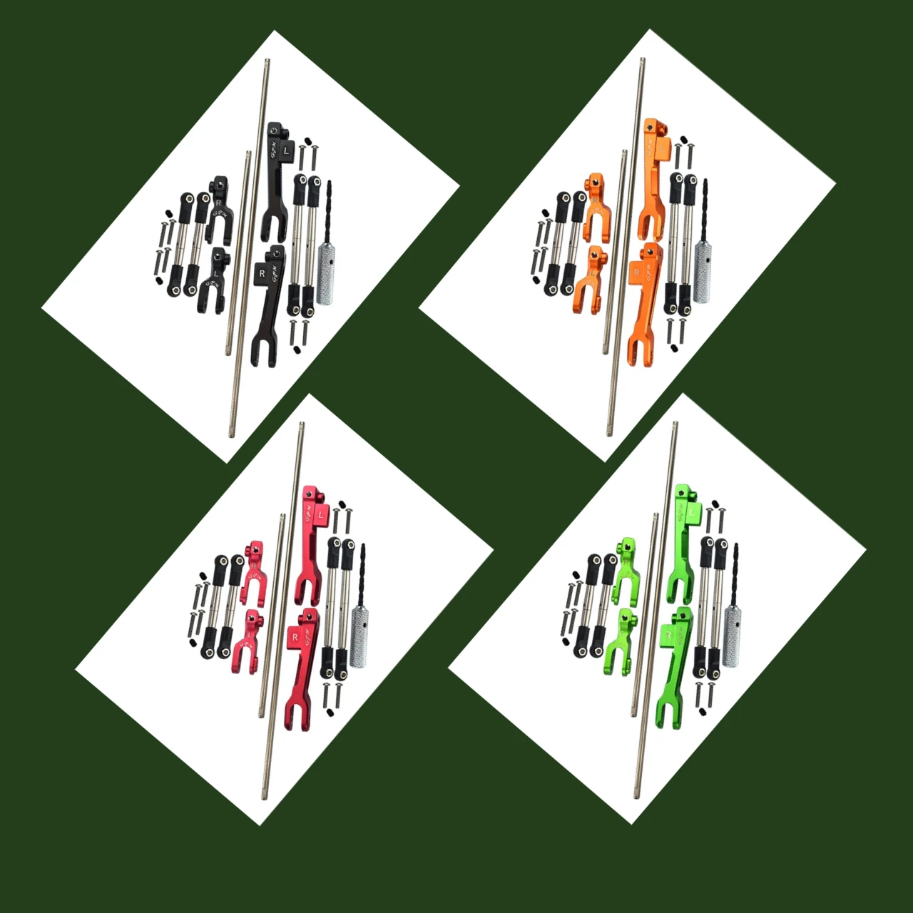 

GPM Spring Front+Rear Sway Bar &Arm & Stainless Steel Linkage For TRAXXAS 1/7 UDR 85076-4